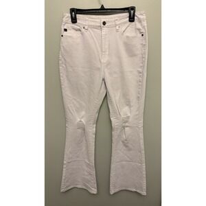 KanCan Jeans Women's 11/29 White Crystal High Rise Bootcut Distressed‎ KC7346WT